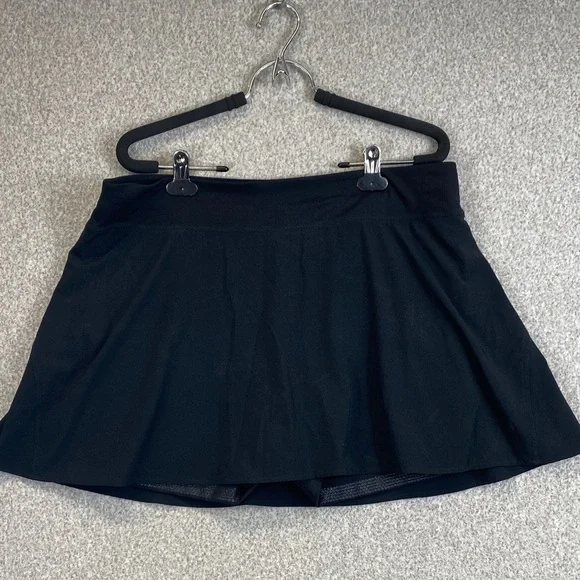 Lululemon lightweight high rise tennis skirt skort size 14 black inseam 3” - Picture 1 of 13